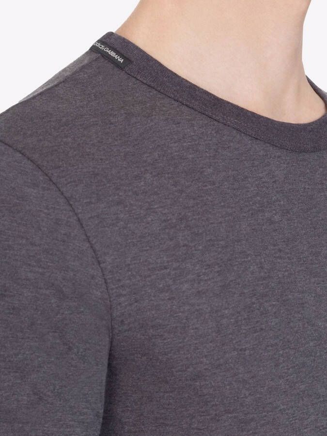 Dolce & Gabbana T-shirt met logopatch Grijs