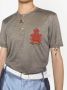 Dolce & Gabbana Zijden T-shirt met patch Grijs - Thumbnail 5