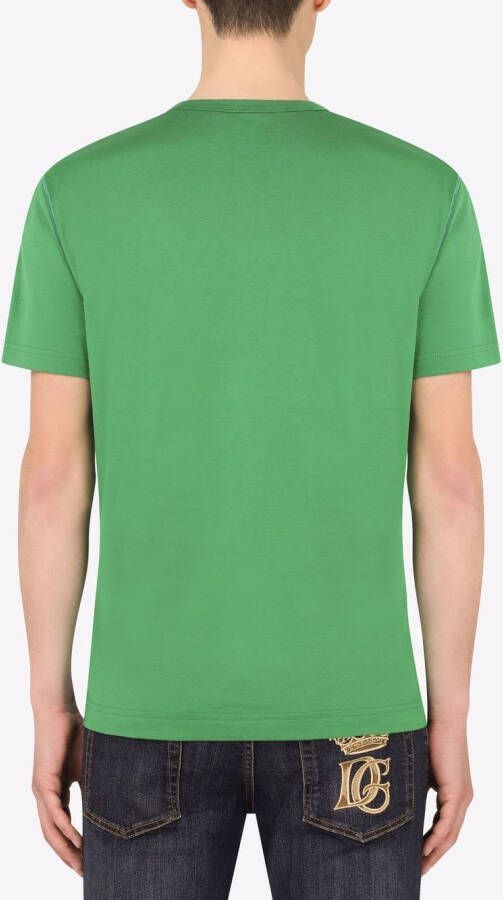 Dolce & Gabbana T-shirt met logopatch Groen