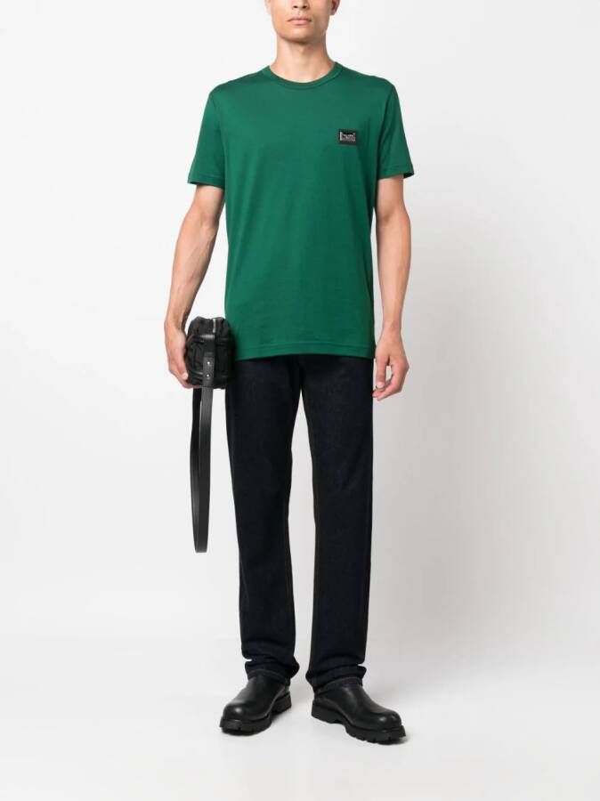 Dolce & Gabbana T-shirt met logopatch Groen