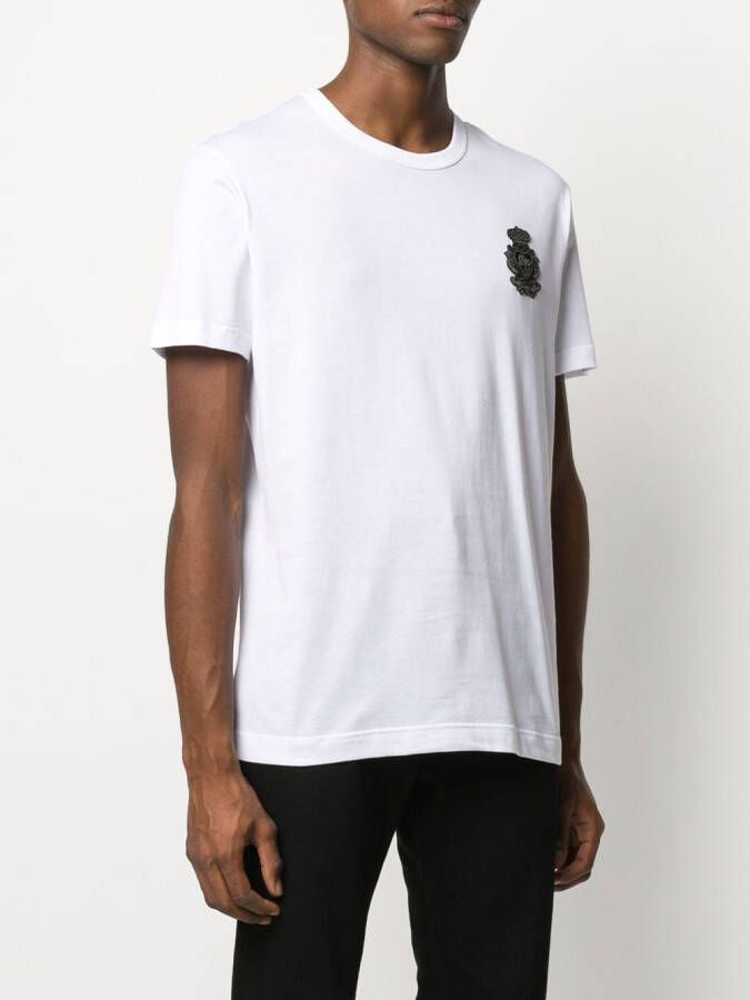 Dolce & Gabbana T-shirt met logopatch Wit