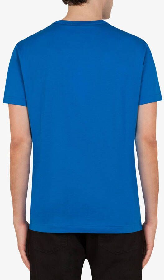 Dolce & Gabbana T-shirt met logoplakkaat Blauw
