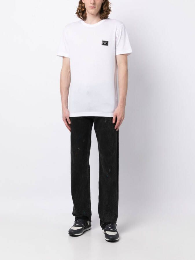 Dolce & Gabbana T-shirt met logoplakkaat Wit