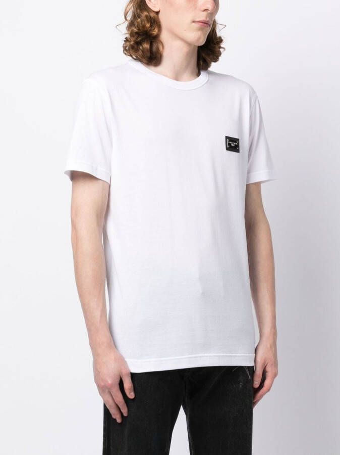 Dolce & Gabbana T-shirt met logoplakkaat Wit
