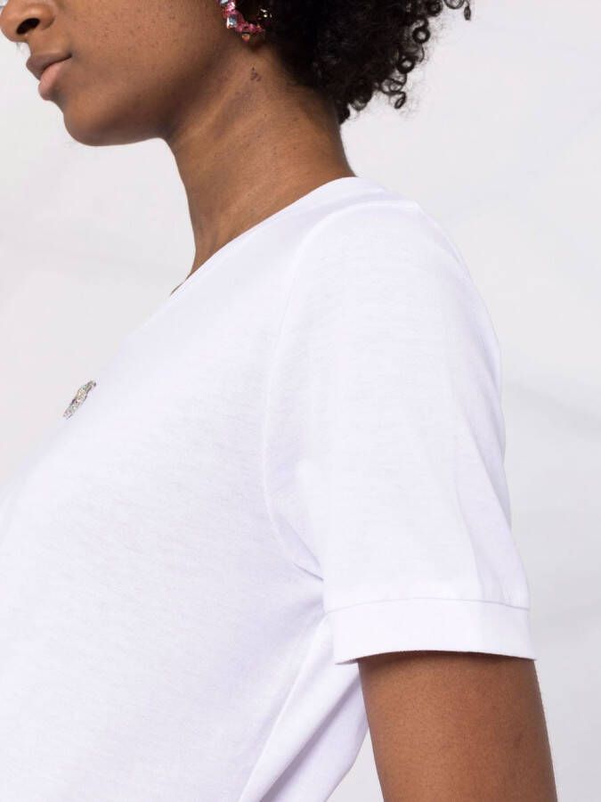 Dolce & Gabbana T-shirt verfraaid met kristallen Wit