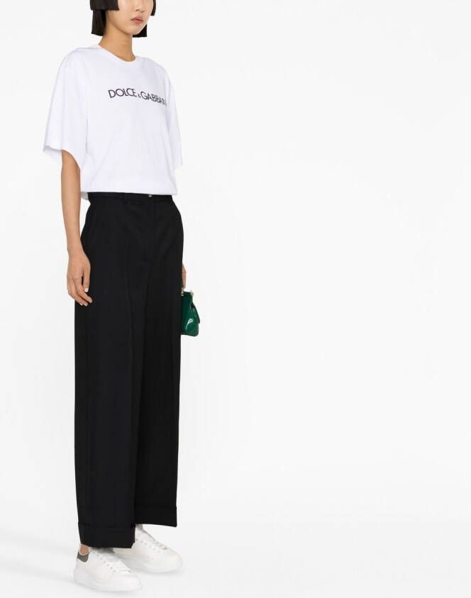 Dolce & Gabbana T-shirt met logoprint Wit