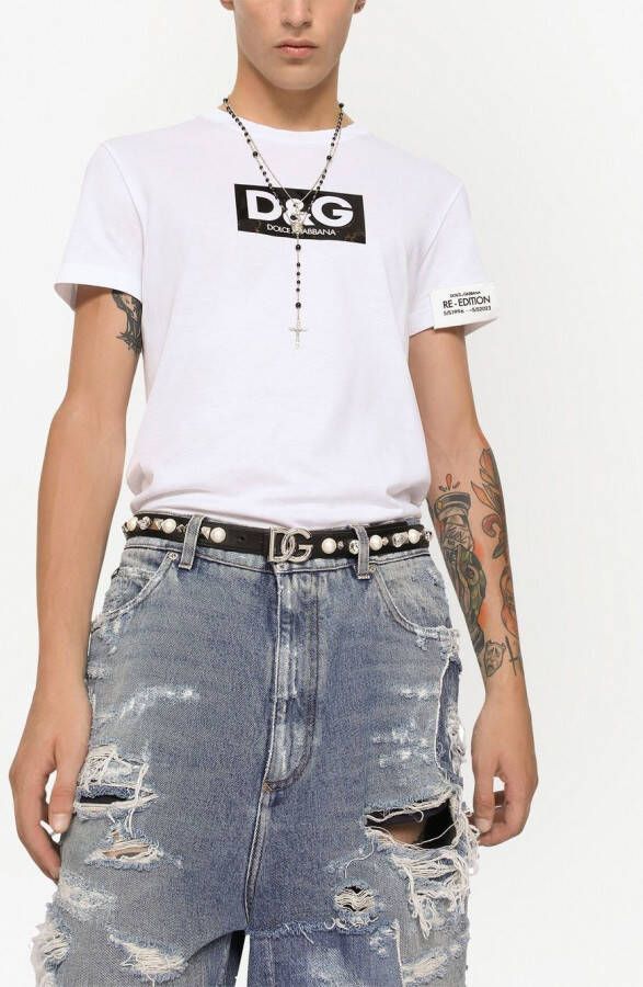 Dolce & Gabbana T-shirt met logopatch Wit