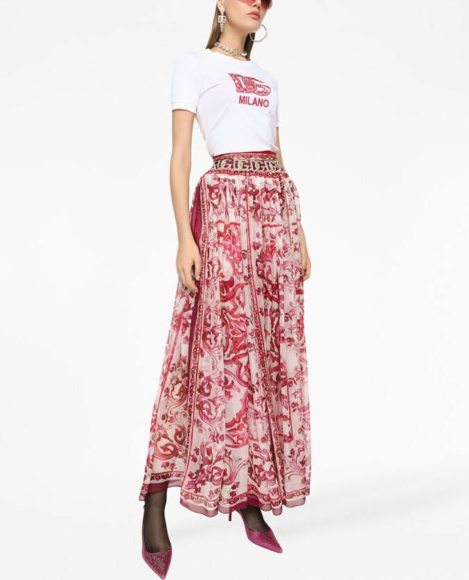 Dolce & Gabbana T-shirt met logoprint Wit