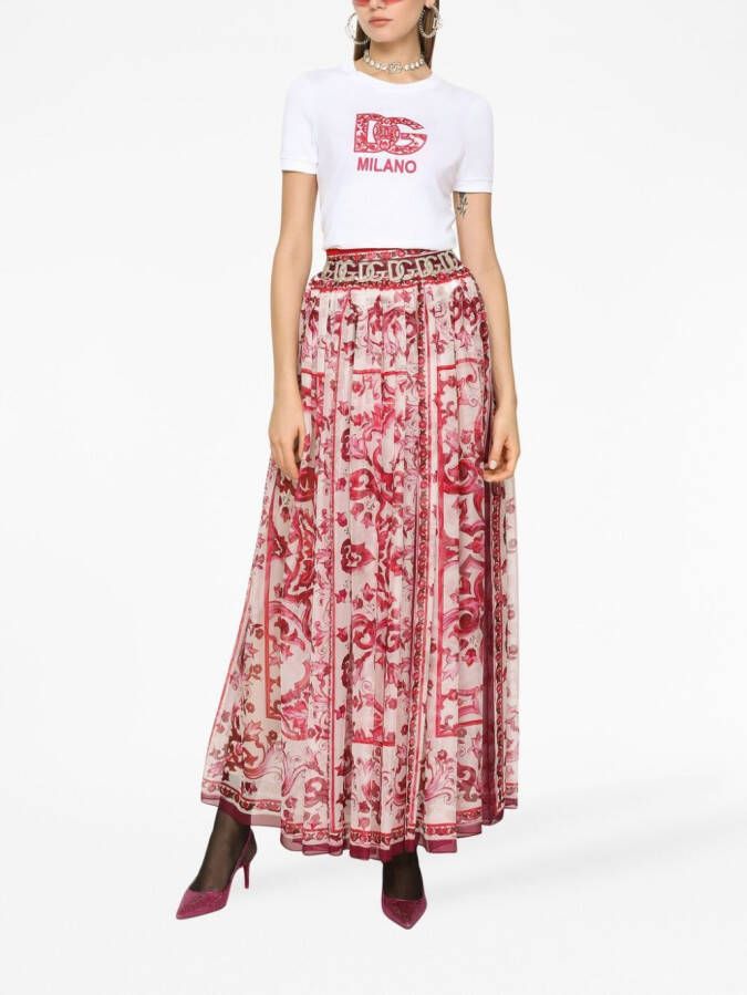 Dolce & Gabbana T-shirt met logoprint Wit