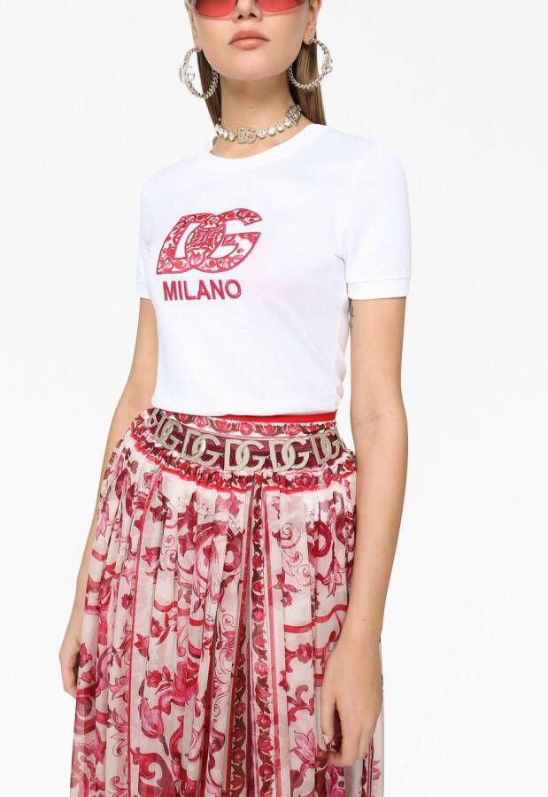 Dolce & Gabbana T-shirt met logoprint Wit