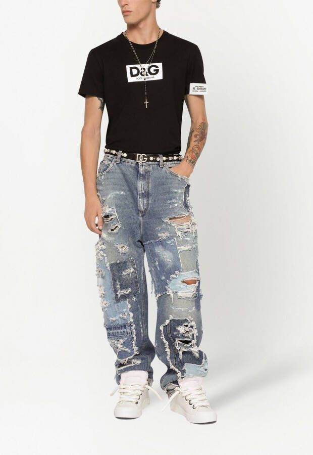 Dolce & Gabbana T-shirt met logoprint Zwart