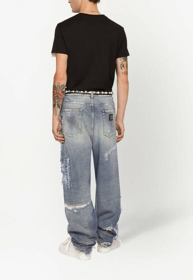 Dolce & Gabbana T-shirt met logoprint Zwart
