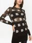 Dolce & Gabbana Semi-doorzichtige trui met DG-logo Zwart - Thumbnail 5