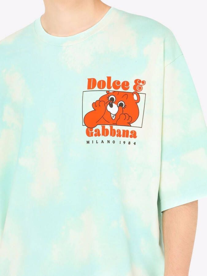 Dolce & Gabbana T-shirt met print Blauw
