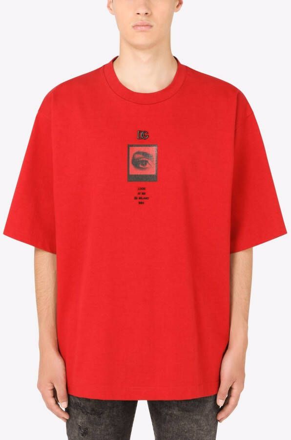 Dolce & Gabbana T-shirt met print Rood
