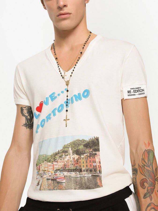 Dolce & Gabbana T-shirt met print Wit