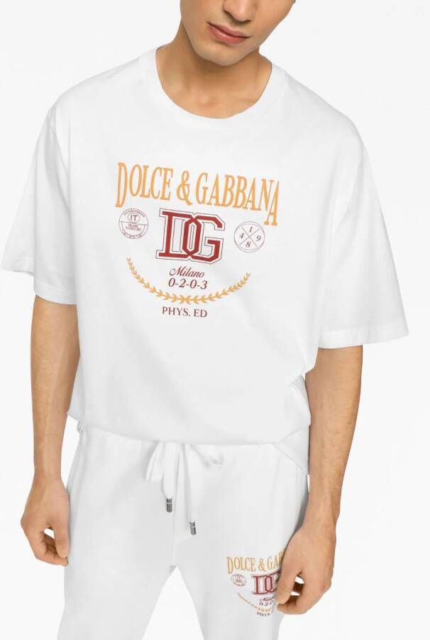 Dolce & Gabbana T-shirt met print Wit