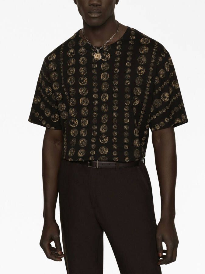 Dolce & Gabbana T-shirt met print Zwart