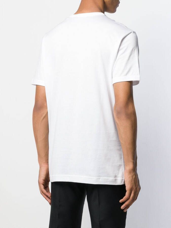 Dolce & Gabbana T-shirt met V-hals Wit