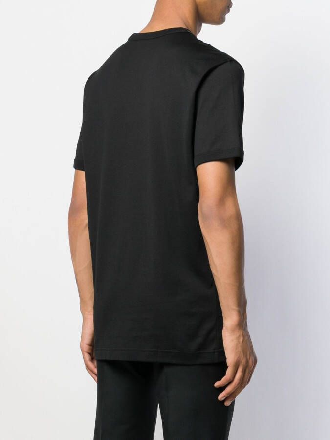 Dolce & Gabbana T-shirt met V-hals Zwart