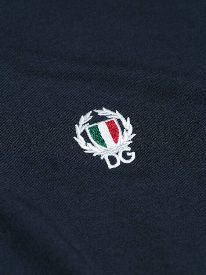 Dolce & Gabbana T-shirt met wapenschild Blauw