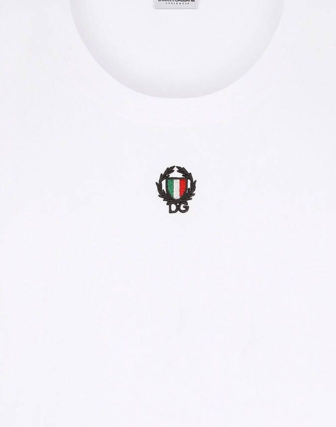 Dolce & Gabbana Tanktop met borduurwerk Wit