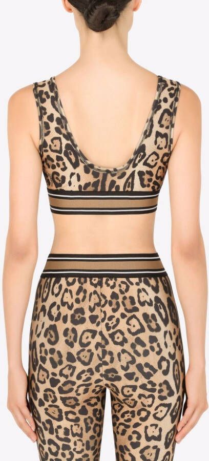 Dolce & Gabbana Top met luipaardprint Bruin