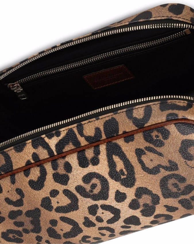 Dolce & Gabbana Crespo AirPods hoesje met luipaardprint Bruin
