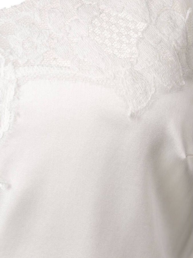 Dolce & Gabbana Top met afwerking van kant Wit