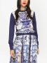 Dolce & Gabbana Zijden trui met Majolica-print Blauw - Thumbnail 3