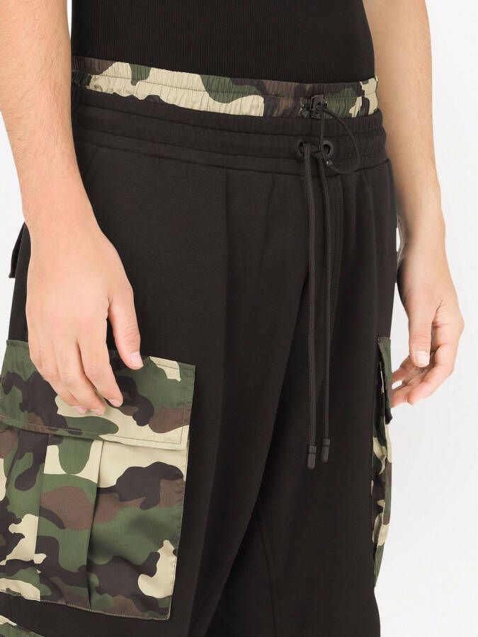 Dolce & Gabbana Trainingsbroek met camouflageprint Zwart
