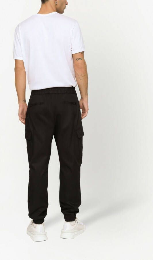 Dolce & Gabbana Cargo broek met logo label Blauw