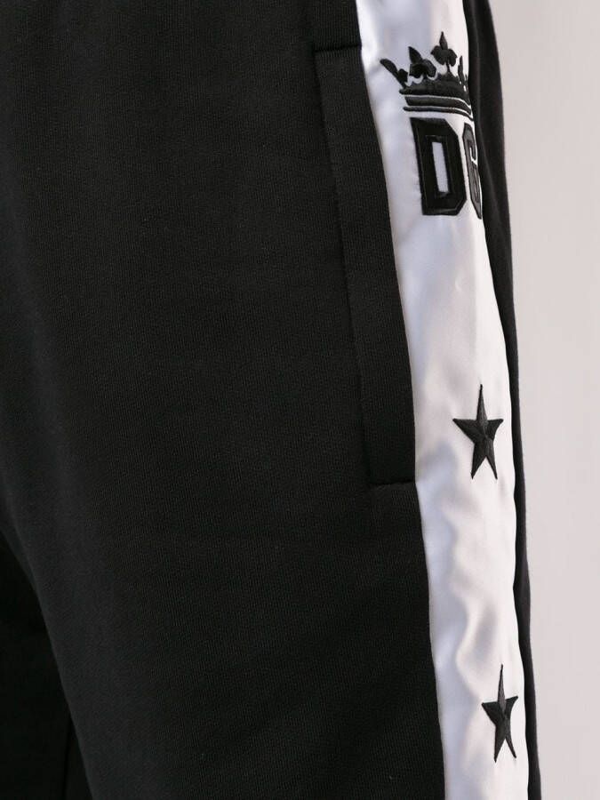 Dolce & Gabbana Trainingsbroek met contrasterende streep Zwart