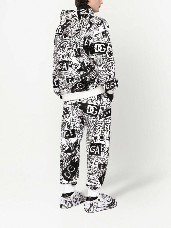 Dolce & Gabbana Trainingsbroek met grafische print Wit