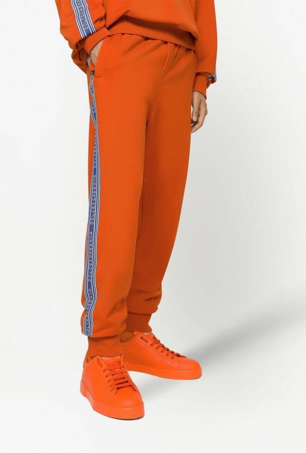 Dolce & Gabbana Trainingsbroek met logostreep Oranje