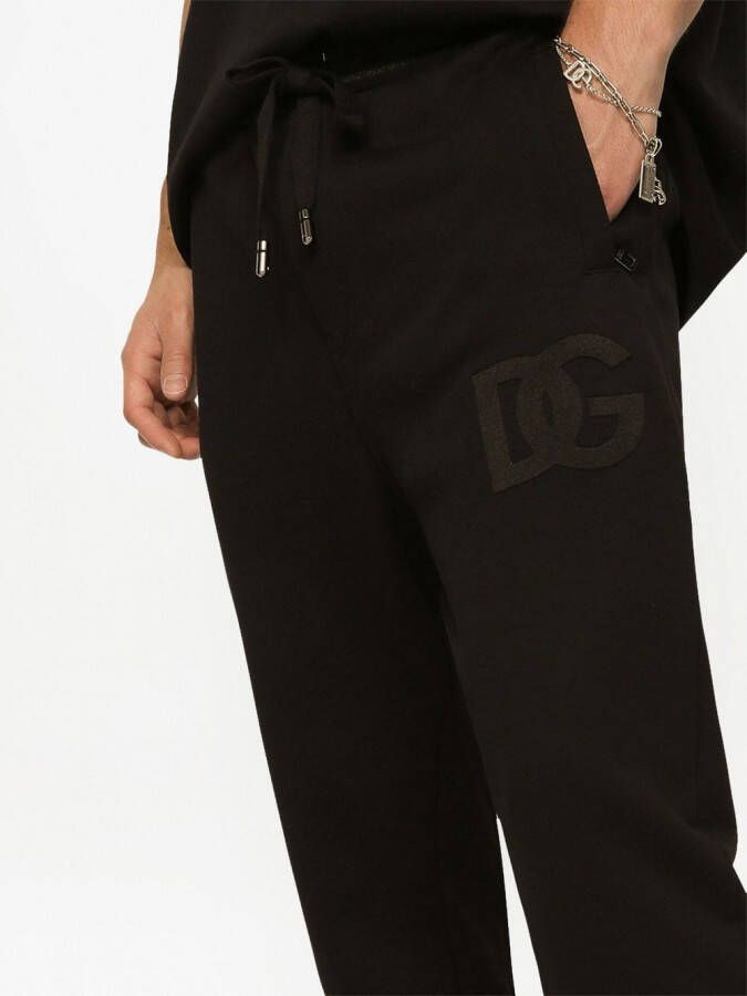 Dolce & Gabbana Trainingsbroek met toelopende pijpen Zwart