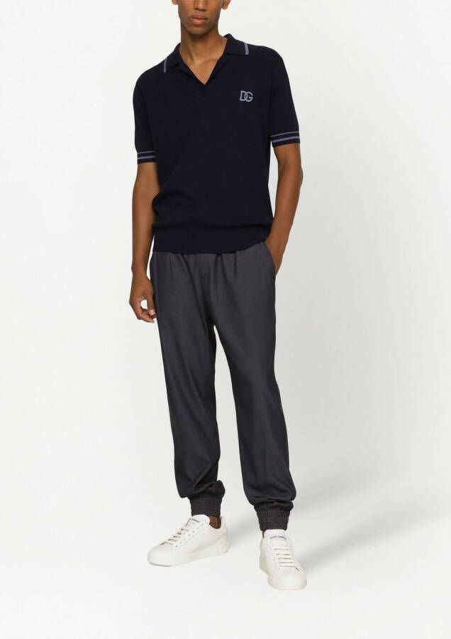 Dolce & Gabbana Trainingsbroek van scheerwol Zwart