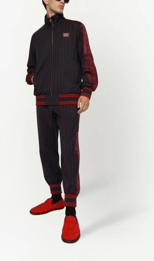 Dolce & Gabbana Trainingsjack met krijtstreep Zwart