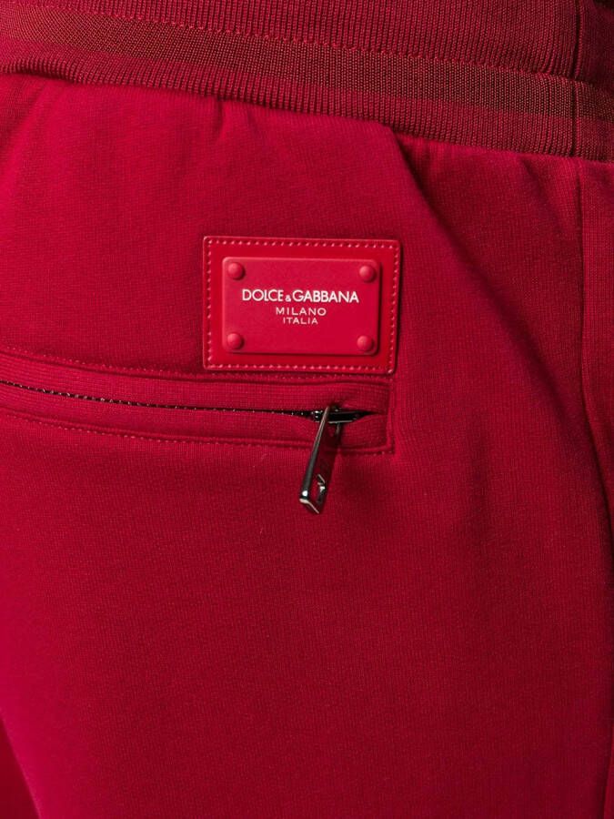 Dolce & Gabbana Trainingsshorts met logopatch Rood