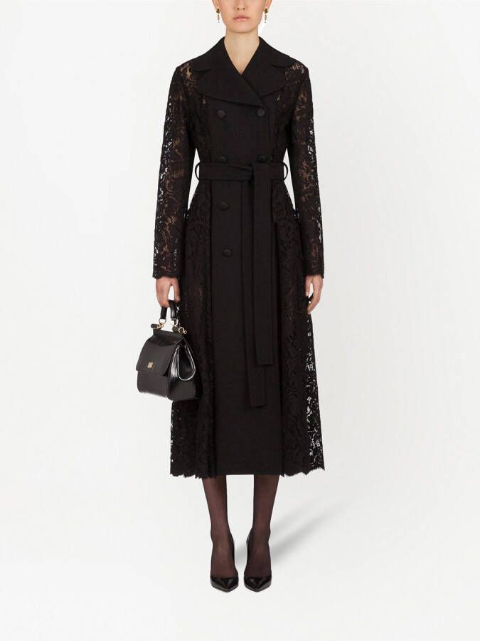 Dolce & Gabbana Trenchcoat met gestrikte taille Zwart