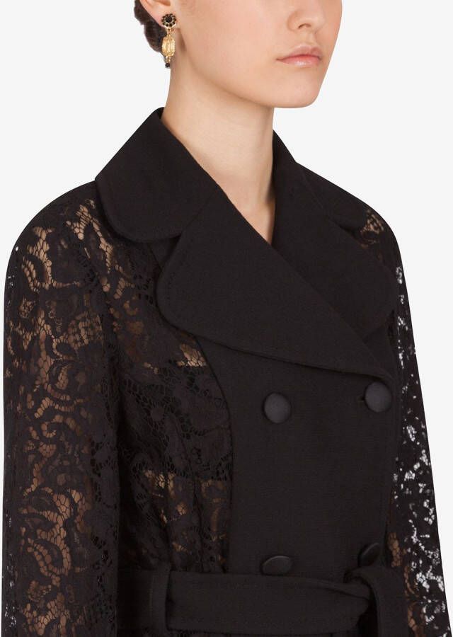 Dolce & Gabbana Trenchcoat met gestrikte taille Zwart