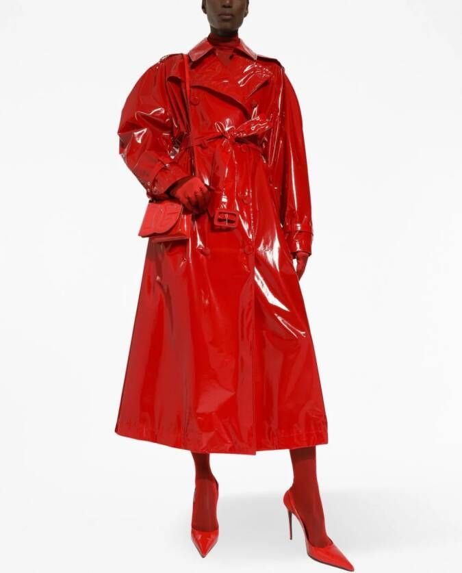 Dolce & Gabbana Trenchcoat met stormflap Rood