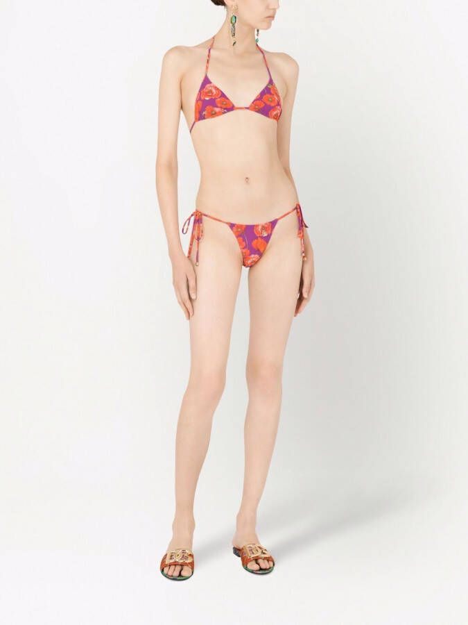 Dolce & Gabbana Triangel bikini Paars