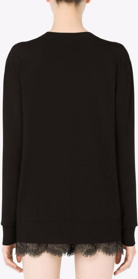 Dolce & Gabbana Sweater met logo-applicatie Zwart