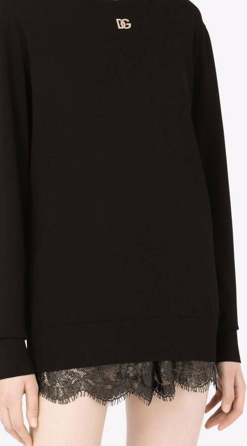Dolce & Gabbana Sweater met logo-applicatie Zwart