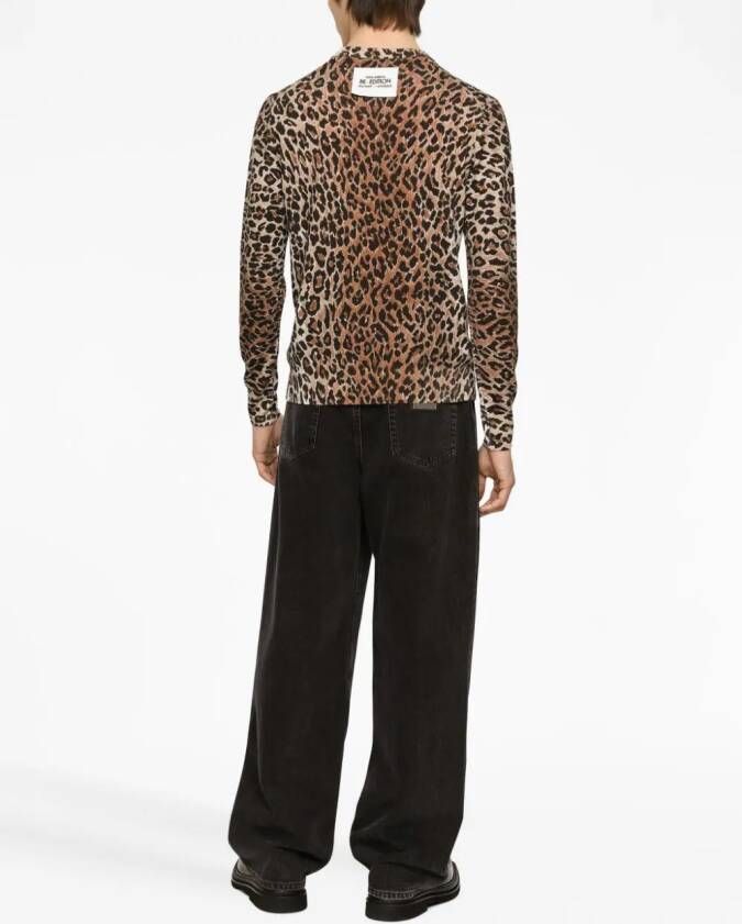 Dolce & Gabbana Trui met luipaardprint Bruin