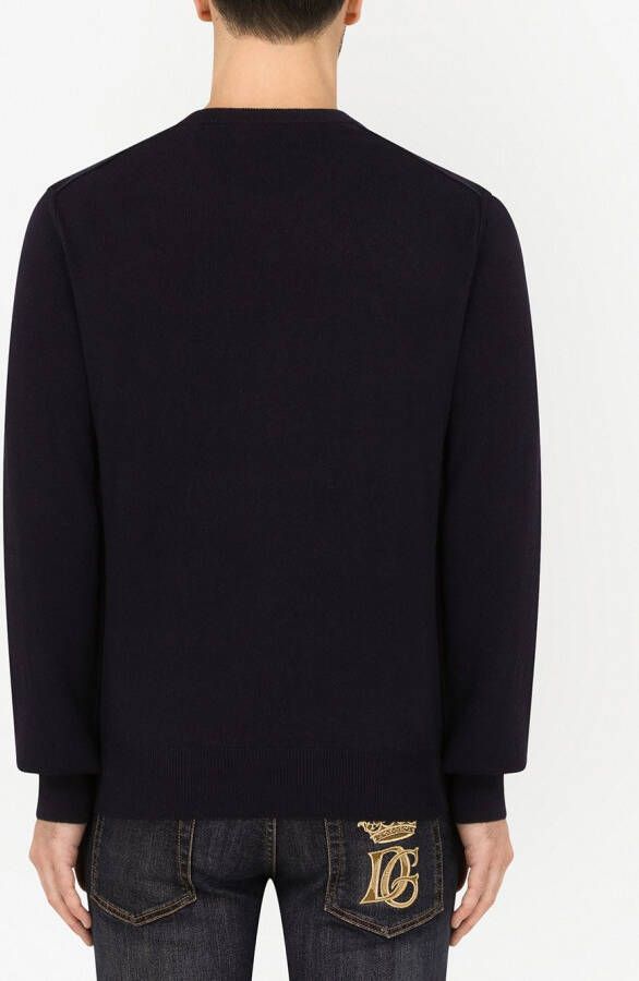 Dolce & Gabbana Trui met ronde hals Blauw