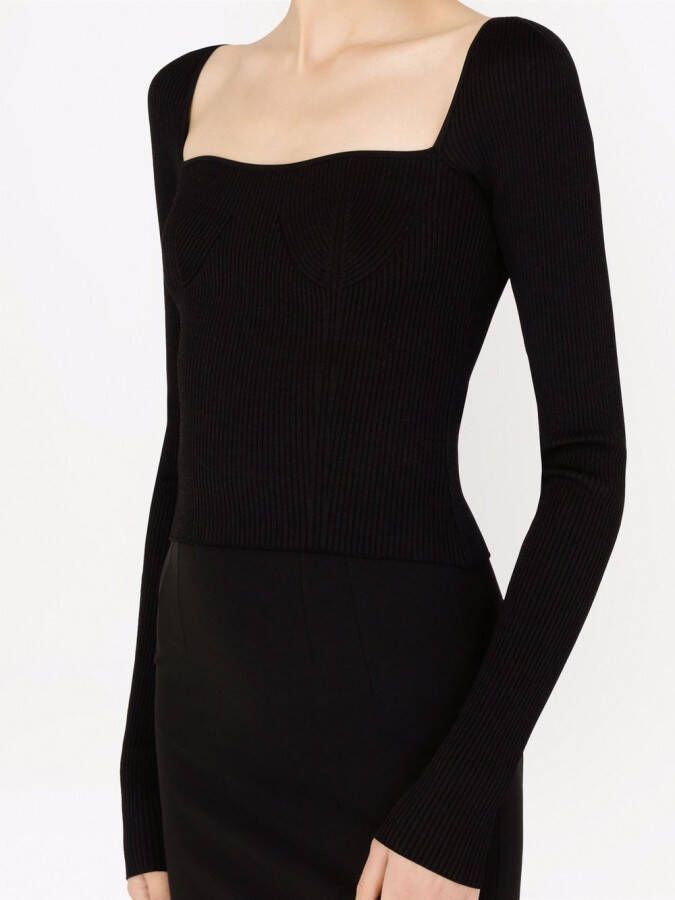 Dolce & Gabbana Trui met vierkante hals Zwart