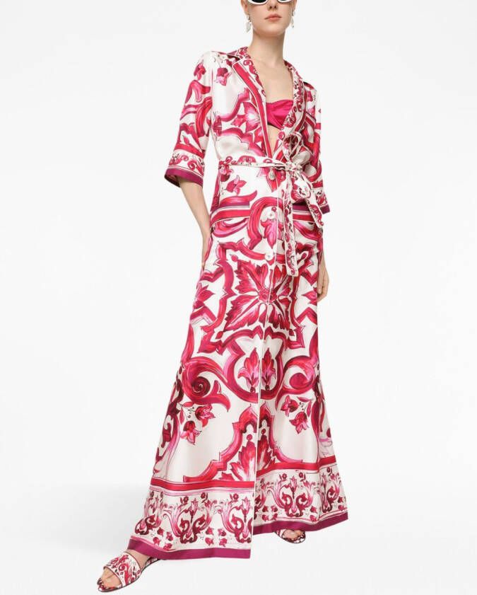 Dolce & Gabbana Tuniek met Majolica-print Roze