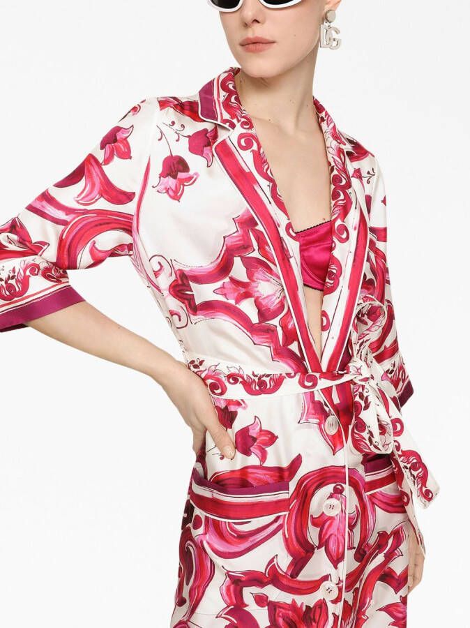 Dolce & Gabbana Tuniek met Majolica-print Roze